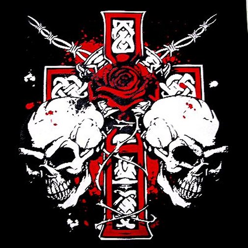 Skulls Cross Rose Barbed Wire Tribal Skull T Shirt Xt8 Ebay